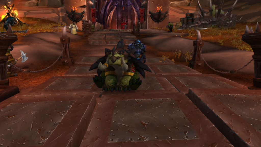 WoW Druid and Death Knight are resting in Orgrimmar