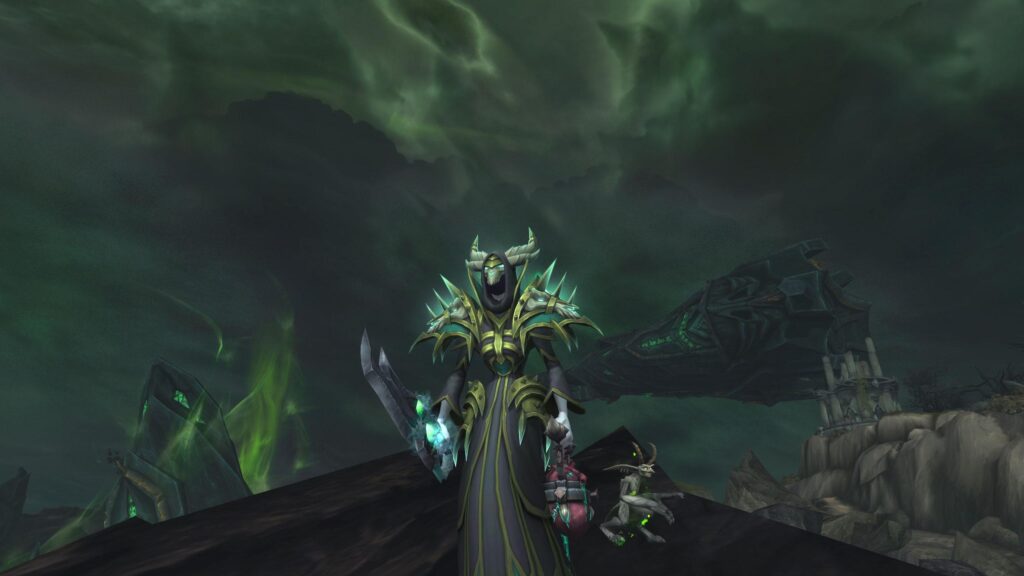 Warlock and her Imp on the Broken Isles